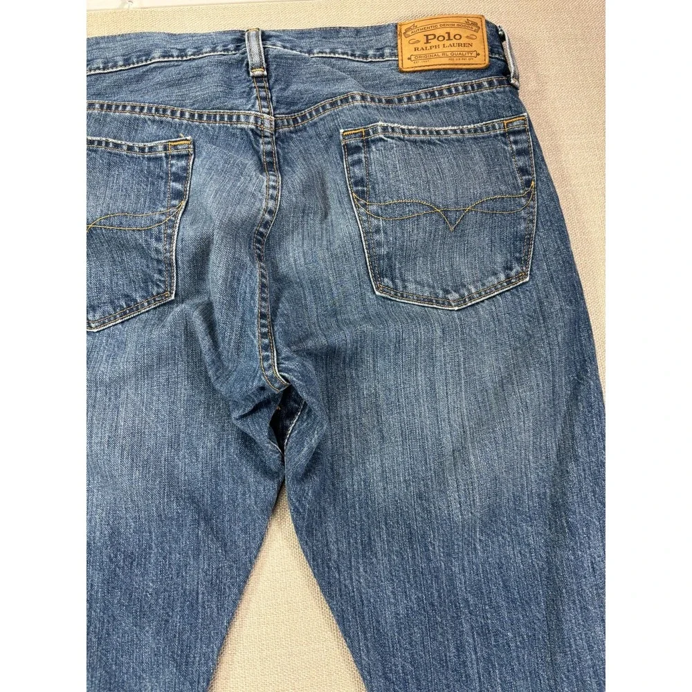 Polo Ralph Lauren Men's Varick Slim Straight Denim Blue Jeans Size 34/30